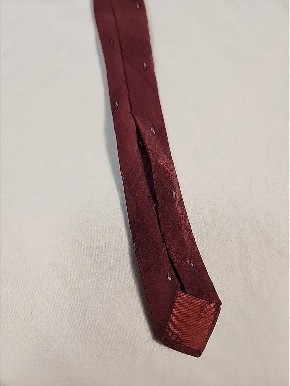 Burgandy 100% Silk Tie Made In Italy 57inch